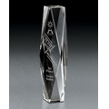 Diamond Cut Tower Crystal Award (2 1/2"x10"x2 1/2")